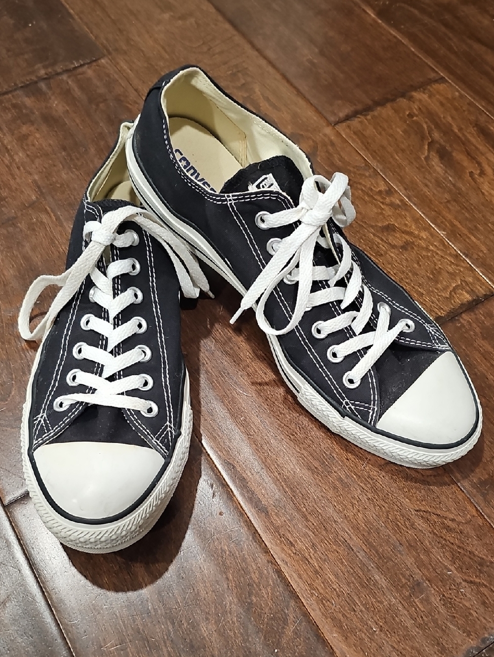 Converse Black and White Low-Top Canvas Sneakers